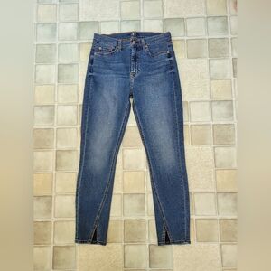 7 For All Mankind High Waist Ankle Skinny Size 28